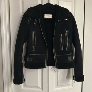Zara Shearling Cropped Jacket